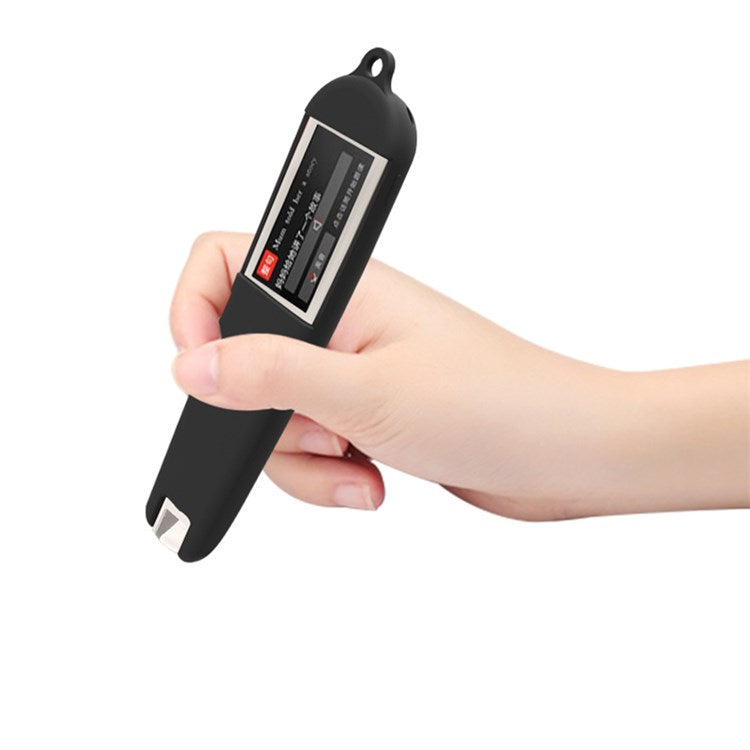 Silicone Case Sleeve for Newmine N3 Dictionary Pen, Full Protection Cover with Hanging Strap - Black