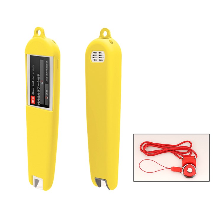 Silicone Case Sleeve for Newmine N3 Dictionary Pen, Full Protection Cover with Hanging Strap - Yellow