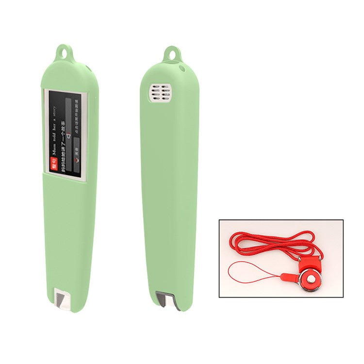 Silicone Case Sleeve for Newmine N3 Dictionary Pen, Full Protection Cover with Hanging Strap - Matcha Green
