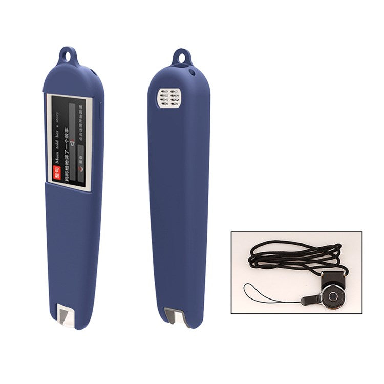 Silicone Case Sleeve for Newmine N3 Dictionary Pen, Full Protection Cover with Hanging Strap - Dark Blue
