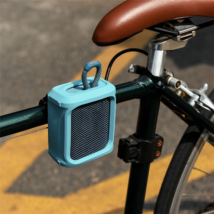 LIGHTNING POWER Silicone Case for JBL GO3 Portable Speaker Sleeve Protective Cover with Strap - Blue