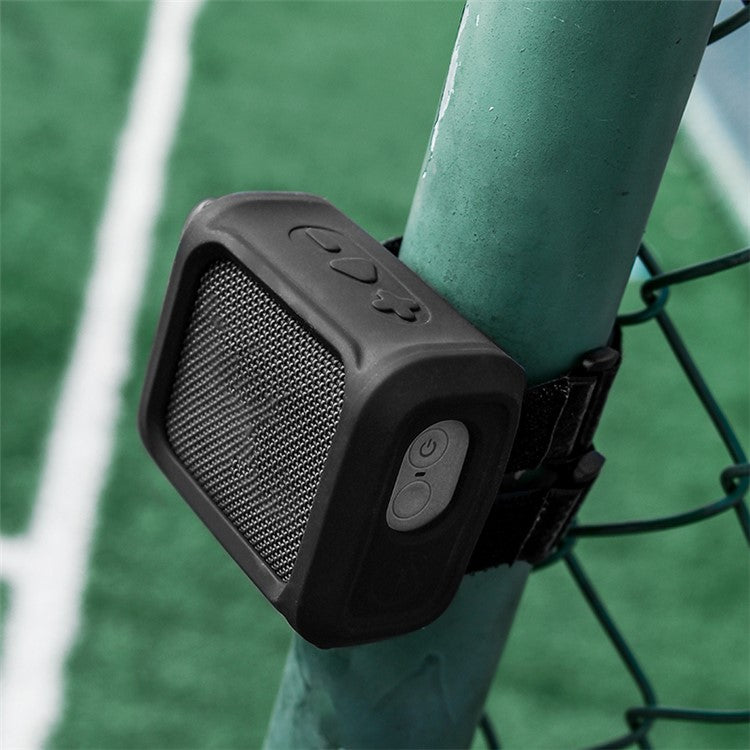 LIGHTNING POWER Silicone Case for JBL GO3 Portable Speaker Sleeve Protective Cover with Strap - Black