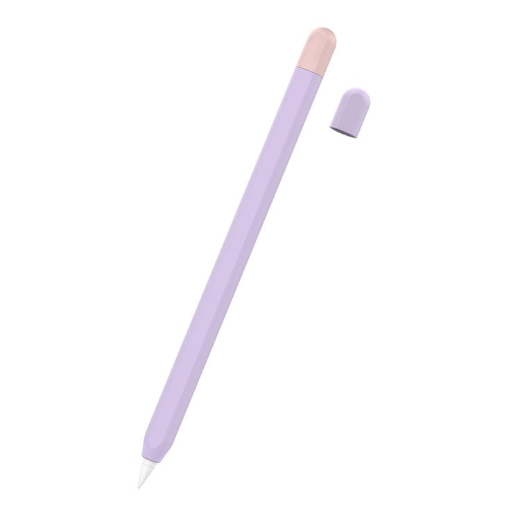 AHASTYLE PT65-2 for Apple Pencil (2nd Generation) Touch Pen Protective Sleeve Contrast Color Stylus Pen Silicone Case - Purple / Pink