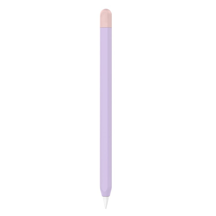 AHASTYLE PT65-2 Silicone Sleeve for Apple Pencil (2nd Generation), Contrast Color Stylus Pen Soft Protective Cover - Purple / Pink