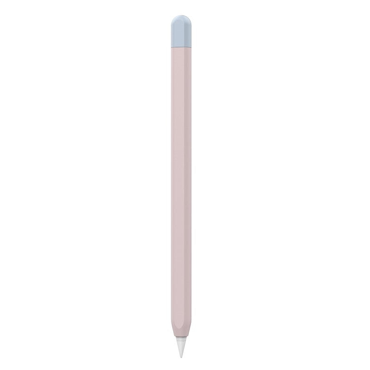 AHASTYLE PT65-2 Silicone Sleeve for Apple Pencil (2nd Generation), Contrast Color Stylus Pen Soft Protective Cover - Pink / Baby Blue