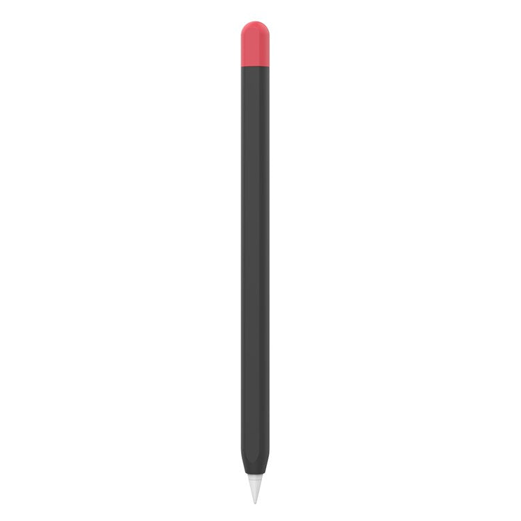AHASTYLE PT65-2 Silicone Sleeve for Apple Pencil (2nd Generation), Contrast Color Stylus Pen Soft Protective Cover - Black / Red