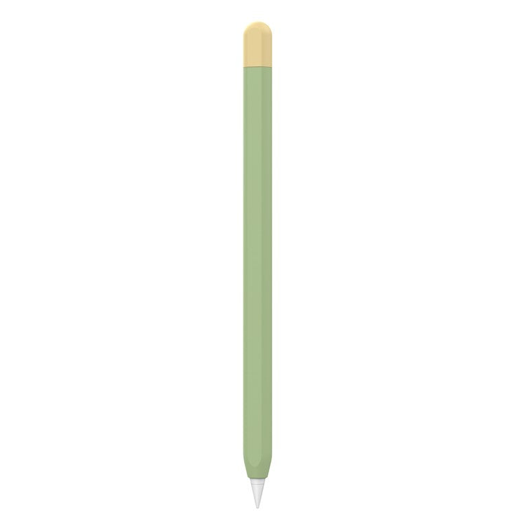 AHASTYLE PT65-2 Silicone Sleeve for Apple Pencil (2nd Generation), Contrast Color Stylus Pen Soft Protective Cover - Green / Yellow