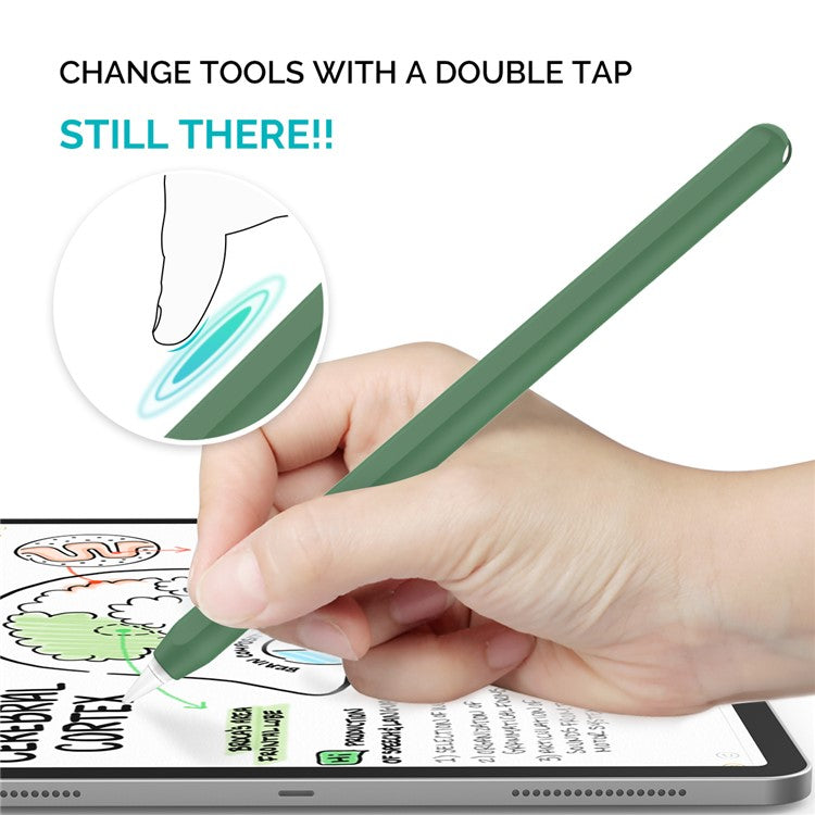 AHASTYLE PT65 Silicone Case for Apple Pencil (2nd Generation), Stylus Pen Protective Sleeve Cover - Alpine Green