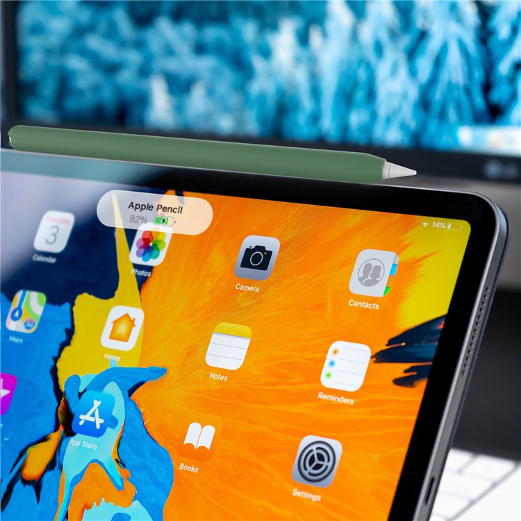 AHASTYLE PT65 Silicone Case for Apple Pencil (2nd Generation), Stylus Pen Protective Sleeve Cover - Alpine Green