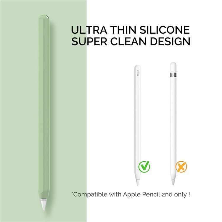 AHASTYLE PT65 Silicone Case for Apple Pencil (2nd Generation), Stylus Pen Protective Sleeve Cover - Avocade Green