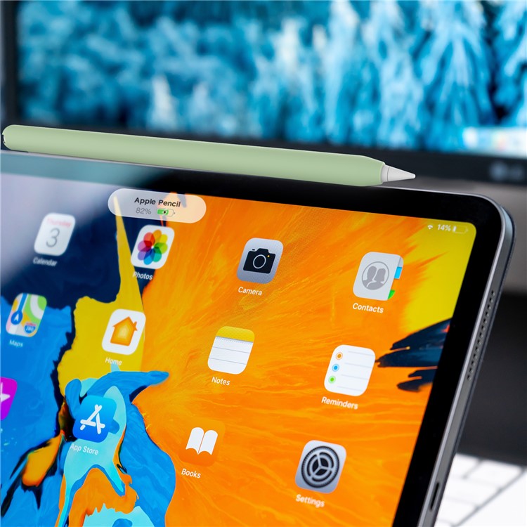 AHASTYLE PT65 Silicone Case for Apple Pencil (2nd Generation), Stylus Pen Protective Sleeve Cover - Avocade Green