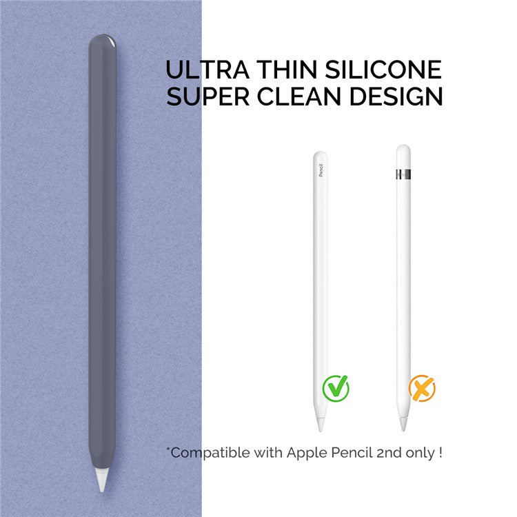 AHASTYLE PT65 Silicone Case for Apple Pencil (2nd Generation), Stylus Pen Protective Sleeve Cover - Midnight Blue