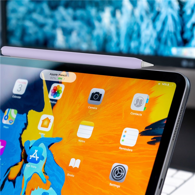 AHASTYLE PT65 Silicone Case for Apple Pencil (2nd Generation), Stylus Pen Protective Sleeve Cover - Lavender Purple