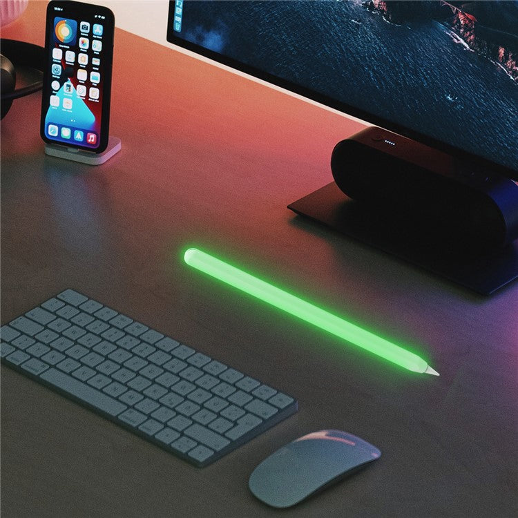 AHASTYLE PT65 Silicone Case for Apple Pencil (2nd Generation), Stylus Pen Protective Sleeve Cover - Nightglow Green