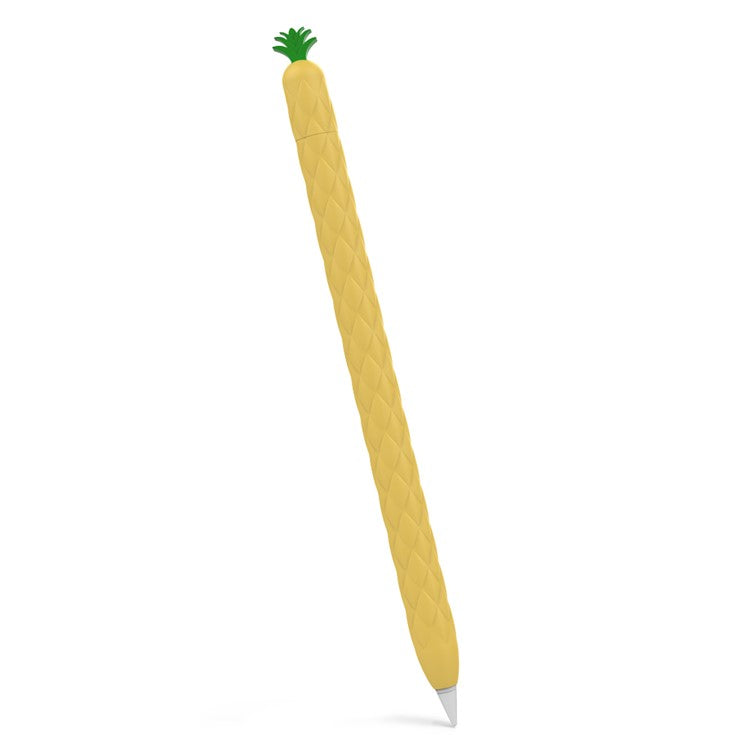 AHASTYLE PT106-2 for Apple Pencil Pro / Pencil (2nd Generation) Stylus Pen Silicone Skin Case Pineapple Style Protective Cover - Yellow
