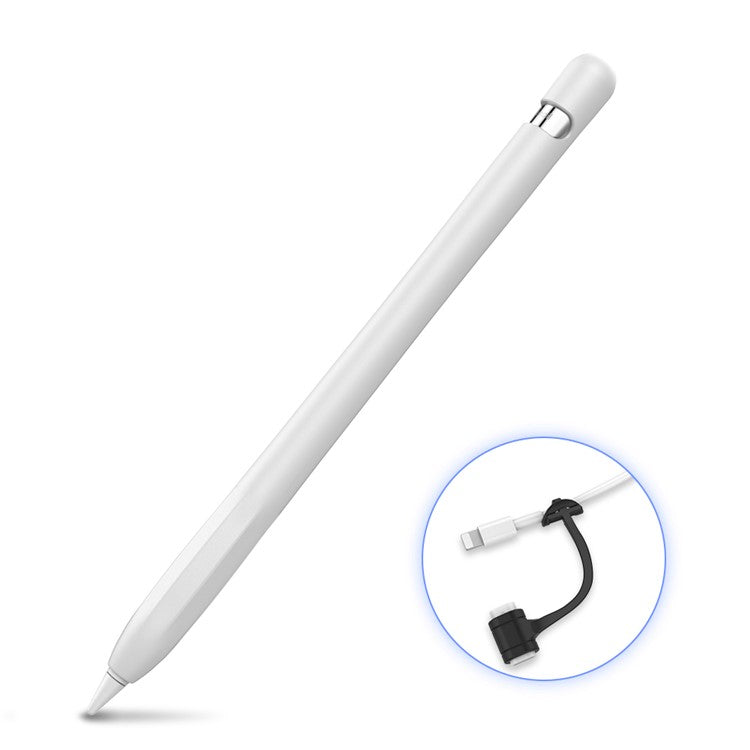AHASTYLE PT93 Silicone Case for Apple Pencil (1st Generation), Stylus Pen Sleeve Skin-touch Capacitive Pen Cover - White