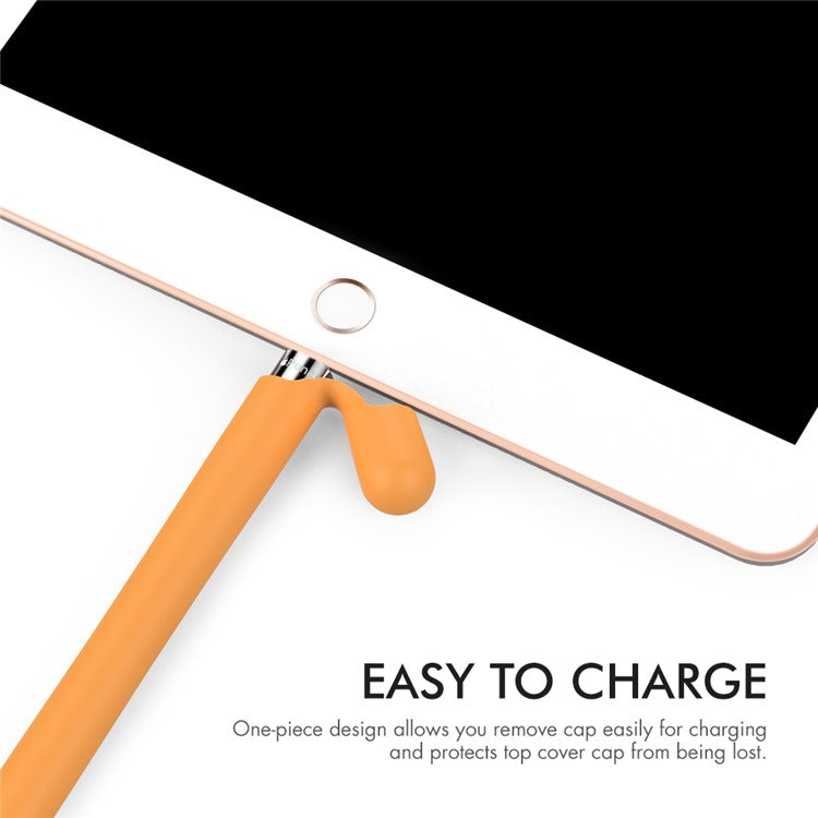 AHASTYLE PT93 Silicone Case for Apple Pencil (1st Generation), Stylus Pen Sleeve Skin-touch Capacitive Pen Cover - Orange