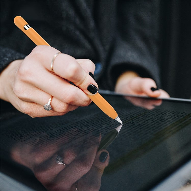 AHASTYLE PT93 Silicone Case for Apple Pencil (1st Generation), Stylus Pen Sleeve Skin-touch Capacitive Pen Cover - Orange