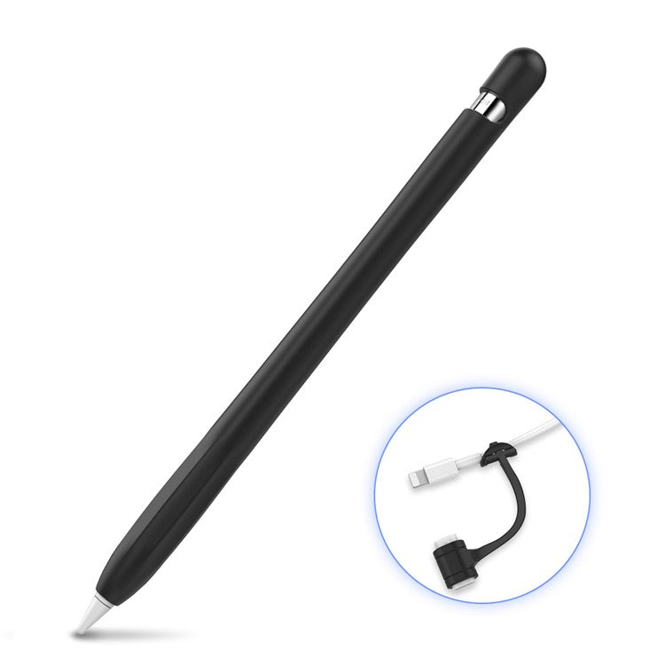 AHASTYLE PT93 Silicone Case for Apple Pencil (1st Generation), Stylus Pen Sleeve Skin-touch Capacitive Pen Cover - Black