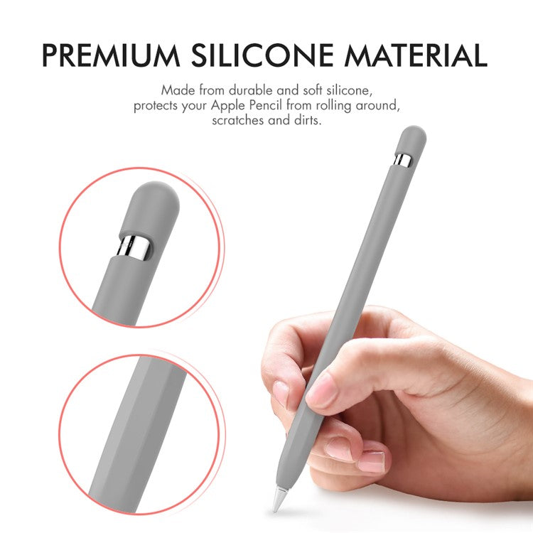 AHASTYLE PT93 Silicone Case for Apple Pencil (1st Generation), Stylus Pen Sleeve Skin-touch Capacitive Pen Cover - Grey