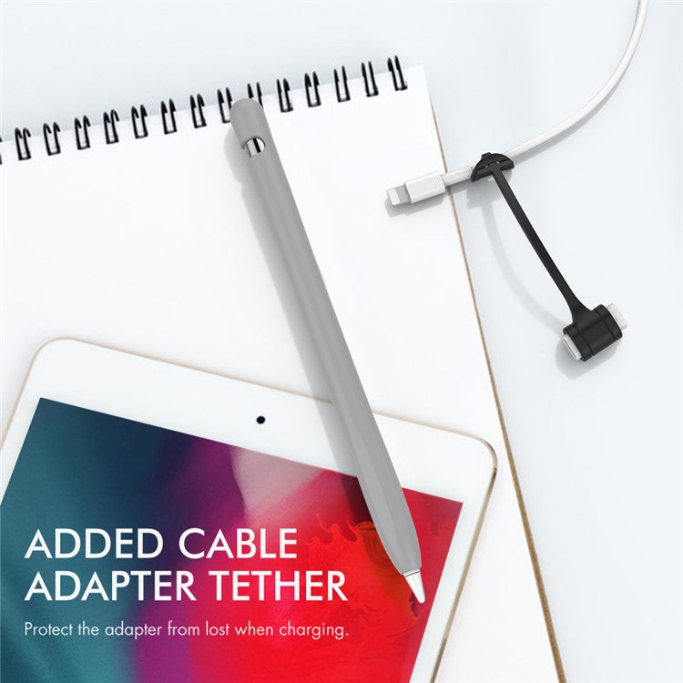 AHASTYLE PT93 Silicone Case for Apple Pencil (1st Generation), Stylus Pen Sleeve Skin-touch Capacitive Pen Cover - Grey