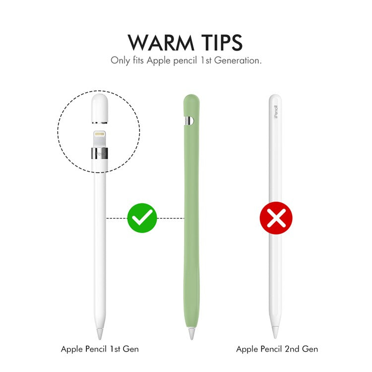 AHASTYLE PT93 Silicone Case for Apple Pencil (1st Generation), Stylus Pen Sleeve Skin-touch Capacitive Pen Cover - Avocado Green