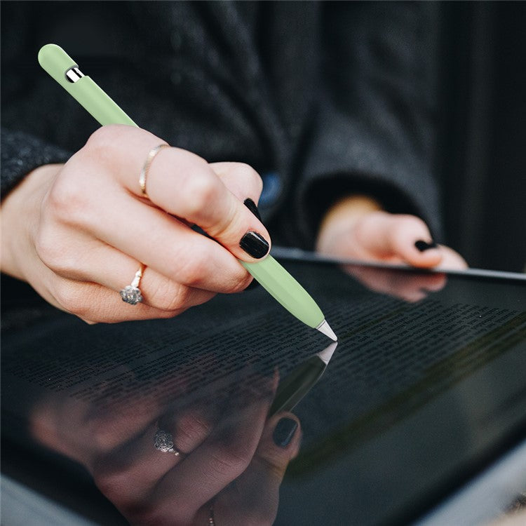 AHASTYLE PT93 Silicone Case for Apple Pencil (1st Generation), Stylus Pen Sleeve Skin-touch Capacitive Pen Cover - Avocado Green