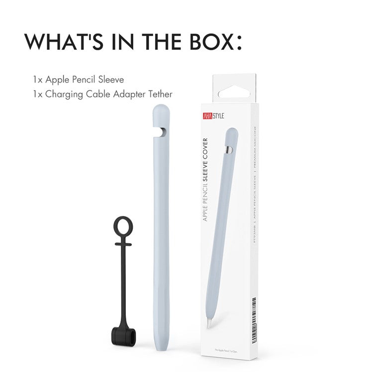 AHASTYLE PT93 Silicone Case for Apple Pencil (1st Generation), Stylus Pen Sleeve Skin-touch Capacitive Pen Cover - Baby Blue