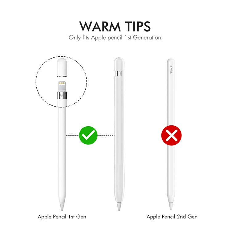 AHASTYLE PT93 Silicone Case for Apple Pencil (1st Generation), Stylus Pen Sleeve Skin-touch Capacitive Pen Cover - Transparent