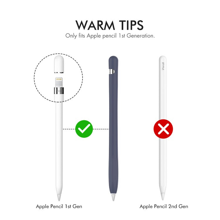 AHASTYLE PT93 Silicone Case for Apple Pencil (1st Generation), Stylus Pen Sleeve Skin-touch Capacitive Pen Cover - Midnight Blue