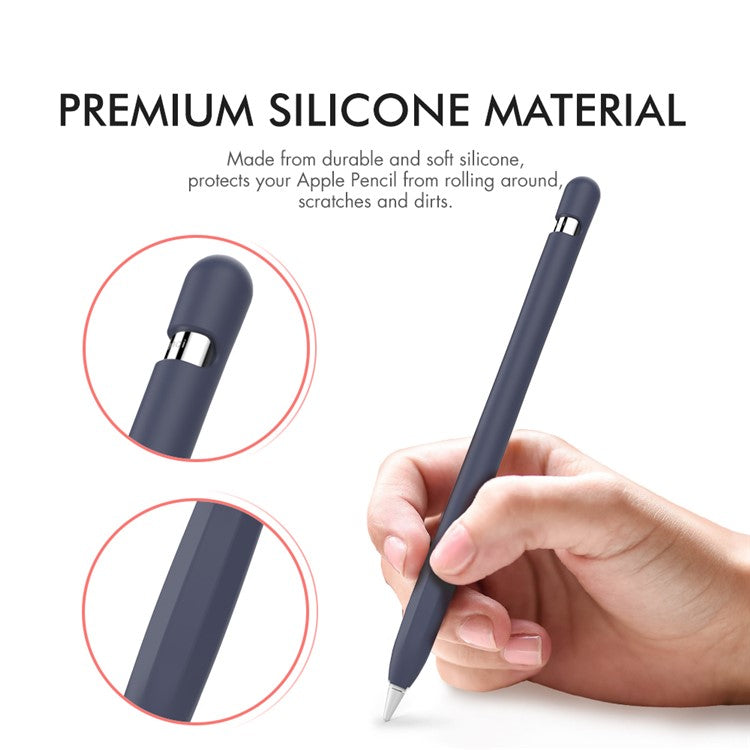 AHASTYLE PT93 Silicone Case for Apple Pencil (1st Generation), Stylus Pen Sleeve Skin-touch Capacitive Pen Cover - Midnight Blue