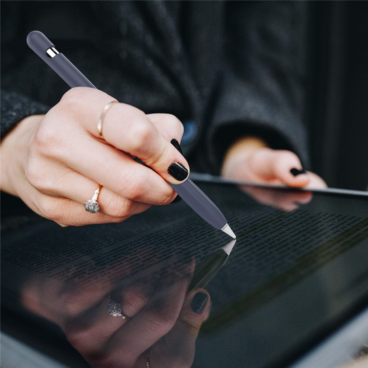 AHASTYLE PT93 Silicone Case for Apple Pencil (1st Generation), Stylus Pen Sleeve Skin-touch Capacitive Pen Cover - Midnight Blue
