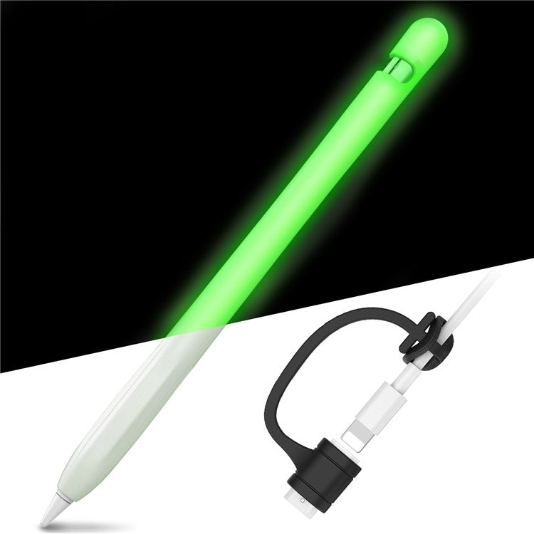 AHASTYLE PT93 Silicone Case for Apple Pencil (1st Generation), Stylus Pen Sleeve Skin-touch Capacitive Pen Cover - Luminous Green