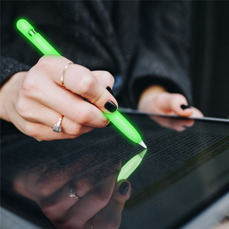 AHASTYLE PT93 Silicone Case for Apple Pencil (1st Generation), Stylus Pen Sleeve Skin-touch Capacitive Pen Cover - Luminous Green