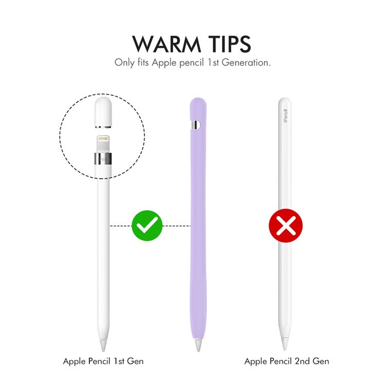 AHASTYLE PT93 Silicone Case for Apple Pencil (1st Generation), Stylus Pen Sleeve Skin-touch Capacitive Pen Cover - Purple