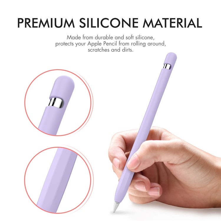 AHASTYLE PT93 Silicone Case for Apple Pencil (1st Generation), Stylus Pen Sleeve Skin-touch Capacitive Pen Cover - Purple