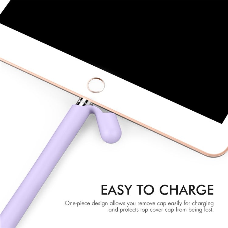 AHASTYLE PT93 Silicone Case for Apple Pencil (1st Generation), Stylus Pen Sleeve Skin-touch Capacitive Pen Cover - Purple