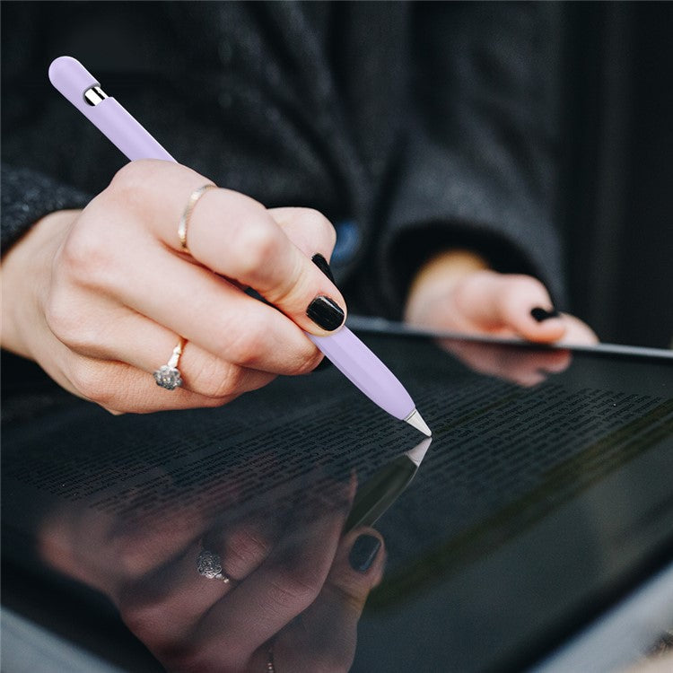 AHASTYLE PT93 Silicone Case for Apple Pencil (1st Generation), Stylus Pen Sleeve Skin-touch Capacitive Pen Cover - Purple