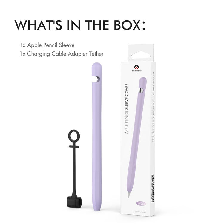AHASTYLE PT93 Silicone Case for Apple Pencil (1st Generation), Stylus Pen Sleeve Skin-touch Capacitive Pen Cover - Purple