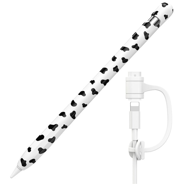 AHASTYLE PT93CW Silicone Skin Case for Apple Pencil (1st Generation), Skin-touch Stylus Pen Protective Cover - Black