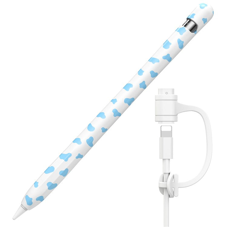 AHASTYLE PT93CW Silicone Skin Case for Apple Pencil (1st Generation), Skin-touch Stylus Pen Protective Cover - Blue