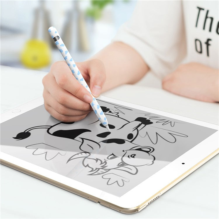 AHASTYLE PT93CW Silicone Skin Case for Apple Pencil (1st Generation), Skin-touch Stylus Pen Protective Cover - Blue