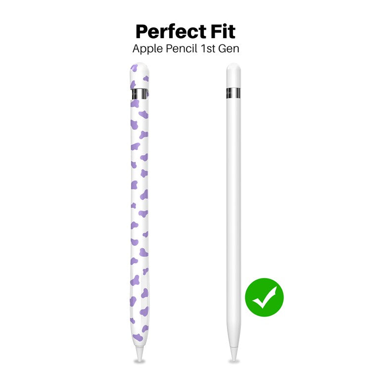 AHASTYLE PT93CW Silicone Skin Case for Apple Pencil (1st Generation), Skin-touch Stylus Pen Protective Cover - Purple