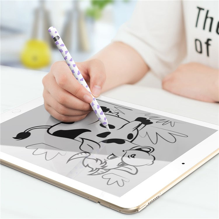AHASTYLE PT93CW Silicone Skin Case for Apple Pencil (1st Generation), Skin-touch Stylus Pen Protective Cover - Purple