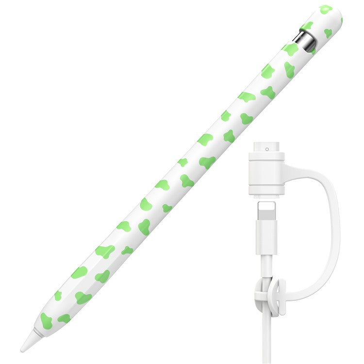 AHASTYLE PT93CW Silicone Skin Case for Apple Pencil (1st Generation), Skin-touch Stylus Pen Protective Cover - Green