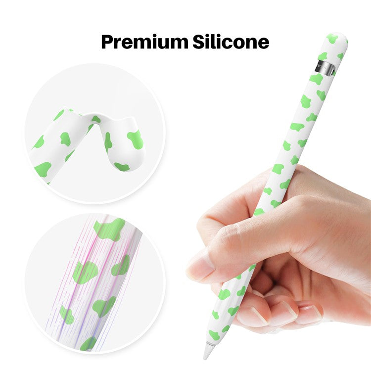 AHASTYLE PT93CW Silicone Skin Case for Apple Pencil (1st Generation), Skin-touch Stylus Pen Protective Cover - Green