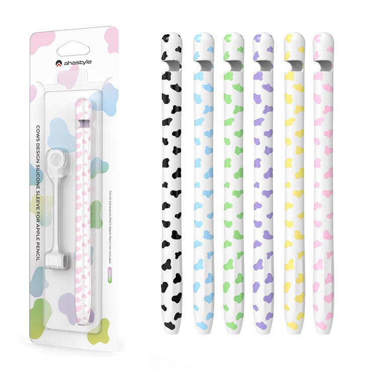 AHASTYLE PT93CW Silicone Skin Case for Apple Pencil (1st Generation), Skin-touch Stylus Pen Protective Cover - Green