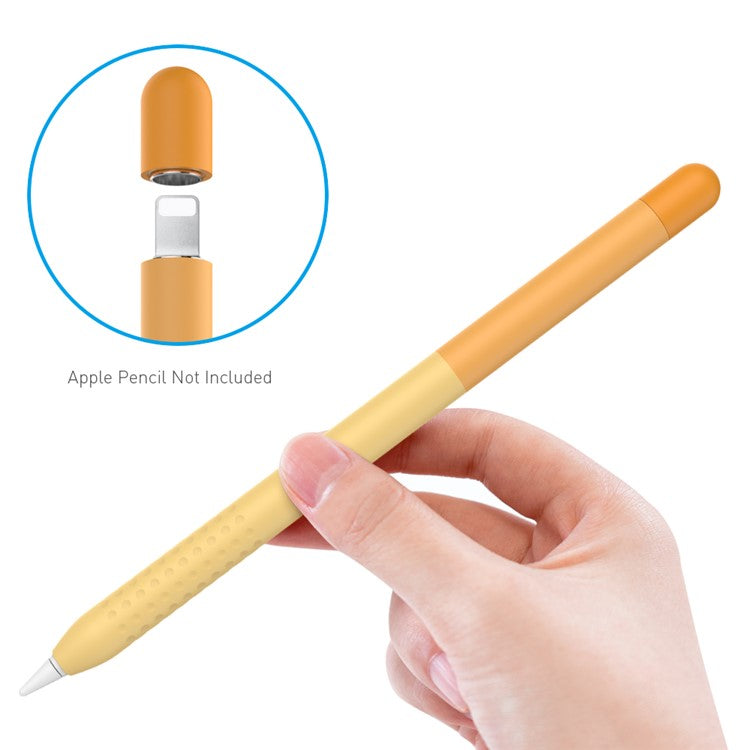 AHASTYLE PT102-1 Silicone Case for Apple Pencil (1st Generation) , Gradient Color Anti-slip Ultra Thin Stylus Pen Cover - Orange