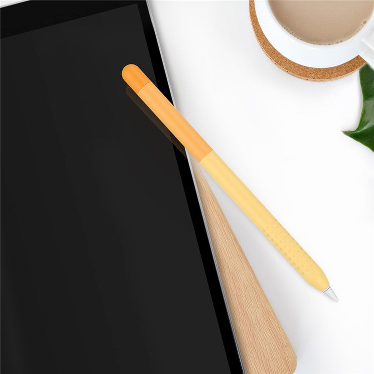AHASTYLE PT102-1 Silicone Case for Apple Pencil (1st Generation) , Gradient Color Anti-slip Ultra Thin Stylus Pen Cover - Orange