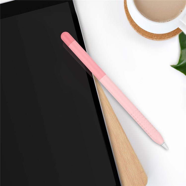 AHASTYLE PT102-1 Silicone Case for Apple Pencil (1st Generation) , Gradient Color Anti-slip Ultra Thin Stylus Pen Cover - Pink